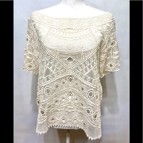 Ella Moss Tops - Ella Moss Crochet Lace Top